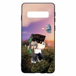 Чехол для Samsung S10 Minecraft sunset