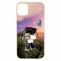 Чехол для iPhone 11 Pro Minecraft sunset - PrintSalon