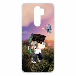 Чехол для Xiaomi Redmi Note 8 Pro Minecraft sunset - PrintSalon