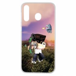 Чехол для Samsung M30 Minecraft sunset - PrintSalon