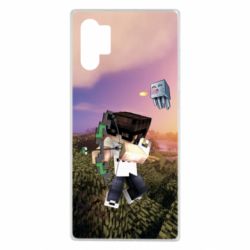 Чехол для Samsung Note 10 Plus Minecraft sunset - PrintSalon