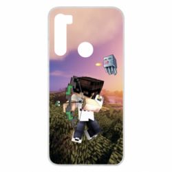 Чехол для Xiaomi Redmi Note 8 Minecraft sunset - PrintSalon