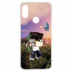 Чехол для Xiaomi Redmi Note 7 Minecraft sunset