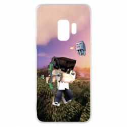 Чехол для Samsung S9 Minecraft sunset - PrintSalon