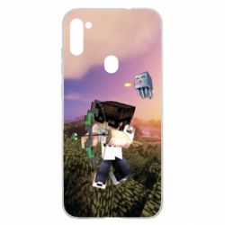 Чехол для Samsung A11/M11 Minecraft sunset - PrintSalon