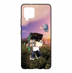 Чехол для Samsung A42 5G Minecraft sunset - PrintSalon