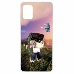 Чохол для Samsung A51 Minecraft sunset