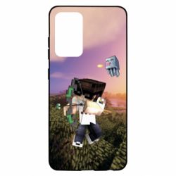 Чехол для Samsung A52 5G Minecraft sunset - PrintSalon