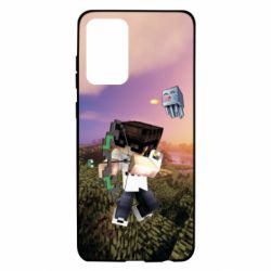 Чехол для Samsung A72 5G Minecraft sunset - PrintSalon
