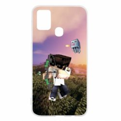 Чехол для Samsung M31 Minecraft sunset - PrintSalon