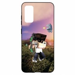 Чехол для Samsung S20 Minecraft sunset - PrintSalon