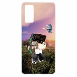 Чехол для Samsung S20 FE Minecraft sunset - PrintSalon