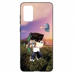 Чехол для Samsung S20+ Minecraft sunset - PrintSalon