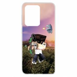 Чехол для Samsung S20 Ultra Minecraft sunset - PrintSalon