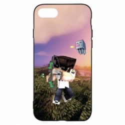 Чехол для iPhone 8 Minecraft sunset - PrintSalon