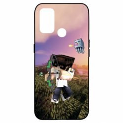 Чехол для Oppo A53/A32/A33 Minecraft sunset