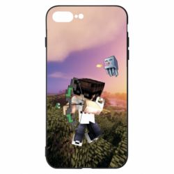 Чехол для iPhone 8 Plus Minecraft sunset - PrintSalon