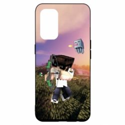 Чехол для Oppo Reno 5 4G Minecraft sunset - PrintSalon
