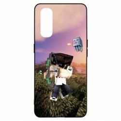 Чехол для Oppo Find X2 Minecraft sunset - PrintSalon