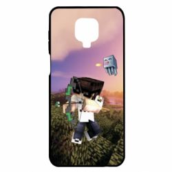Чехол для Xiaomi Redmi Note 9S/9Pro/9Pro Max Minecraft sunset - PrintSalon