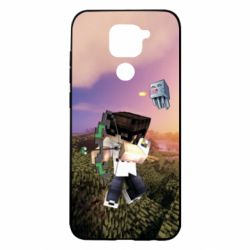 Чехол для Xiaomi Redmi Note 9/Redmi 10X Minecraft sunset - PrintSalon