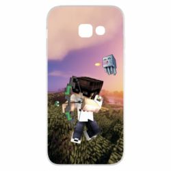 Чехол для Samsung A5 2017 Minecraft sunset - PrintSalon