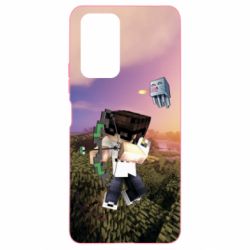 Чехол для Xiaomi Redmi Note 10 Pro Minecraft sunset - PrintSalon
