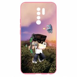 Чехол для Xiaomi Redmi 9 Minecraft sunset - PrintSalon