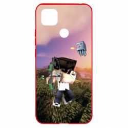 Чехол для Xiaomi Redmi 9c Minecraft sunset - PrintSalon