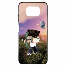 Чехол для Xiaomi Poco X3 Minecraft sunset - PrintSalon