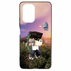 Чехол для Xiaomi Poco F3/K40 Minecraft sunset - PrintSalon