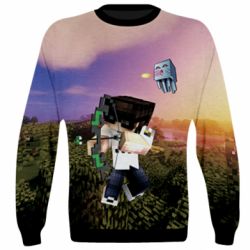 3D свитшот Minecraft sunset - PrintSalon