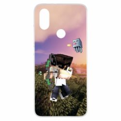 Чехол для Xiaomi Mi A2 Minecraft sunset - PrintSalon