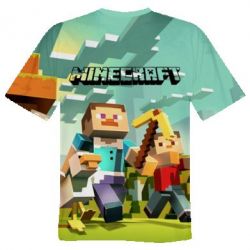 Чоловіча футболка 3D Minecraft1 - PrintSalon