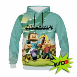 Дитяче 3D худі Minecraft1 - PrintSalon