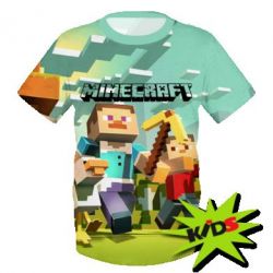 Дитяча 3D футболка Minecraft1 - PrintSalon