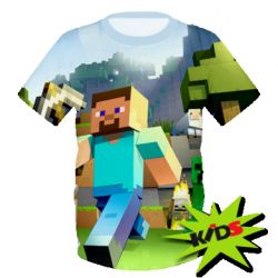 Дитяча 3D футболка Minecraft - PrintSalon