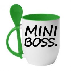 Чашка с ложкой Mini boss - PrintSalon