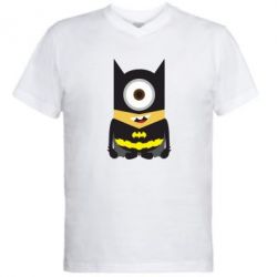 Чоловіча футболка з V-подібним вирізом Minion Batman - PrintSalon