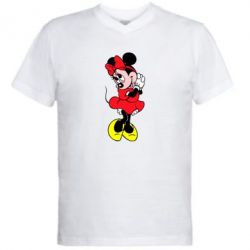 Мужская футболка  с V-образным вырезом Минни "Мимими" - PrintSalon