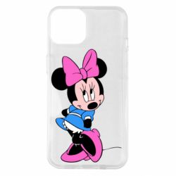 Чехол для iPhone 14 Минни стесняется