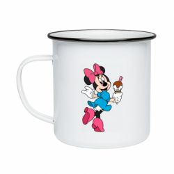 Кружка емальована Minnie Mouse and Ice Cream - PrintSalon