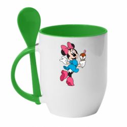 Чашка з ложкою Minnie Mouse and Ice Cream - PrintSalon