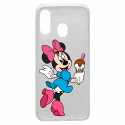 Чохол для Samsung A40 Minnie Mouse and Ice Cream - PrintSalon
