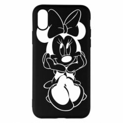 Чехол для iPhone X/Xs Minnie Mouse Face - PrintSalon