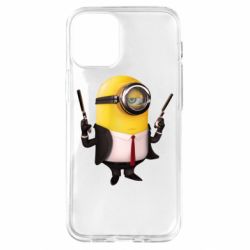 Чехол для iPhone 12 mini Миньон Хитман - PrintSalon