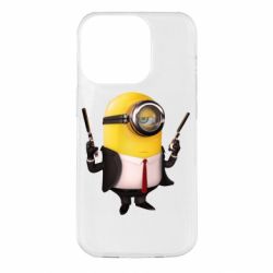 Чехол для iPhone 14 Pro Миньон Хитман