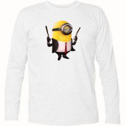 Футболка с длинным рукавом Миньон Хитман - PrintSalon