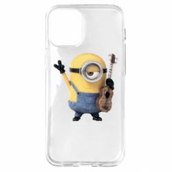 Чехол для iPhone 12 mini Миньон с гитарой - PrintSalon