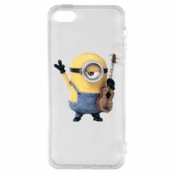 Чехол для iPhone5/5S/SE Миньон с гитарой - PrintSalon